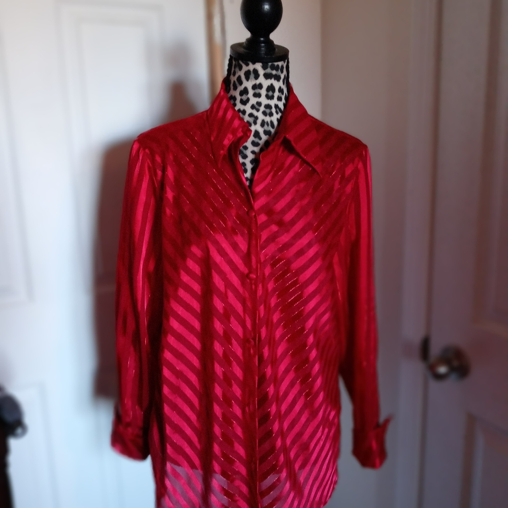 Hygard blouse. Med. Red.